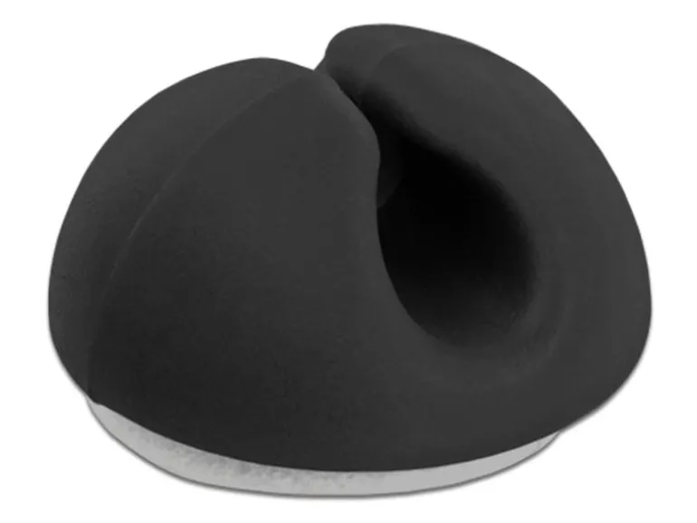 Delock Kabelhalter 15mm, für 1 Kabel, selbstklebend 10 Stück