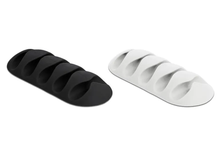 Delock Kabelhalter 66mm, für 5 Kabel, selbstklebend 6 Stück