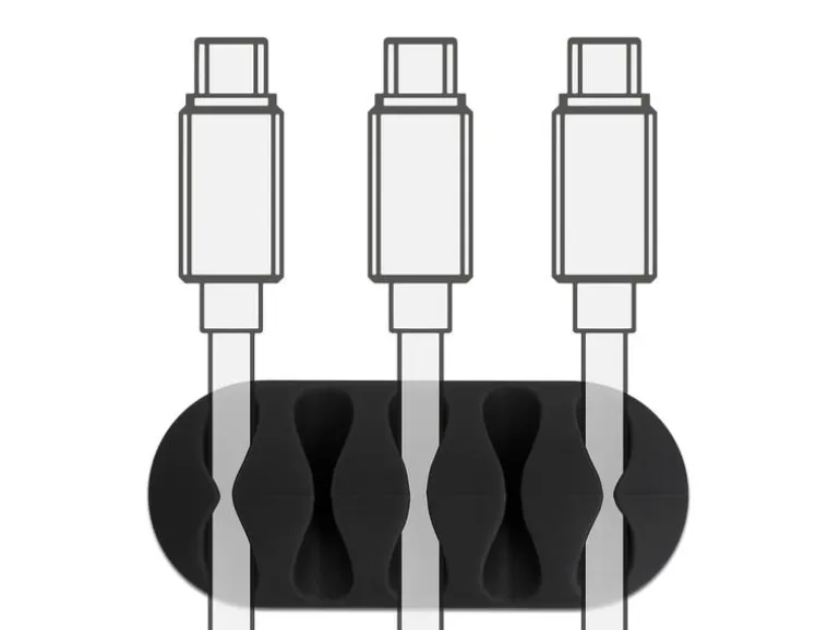 Delock Kabelhalter 66mm, für 5 Kabel, selbstklebend 6 Stück