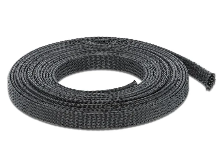 Delock Kabelschlauch 10mx12mm, dehnbar Schwarz