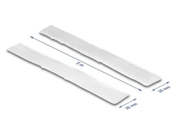 Delock Klettband 10 m x 20 mm mit Haft- und Flauschband, Weiss