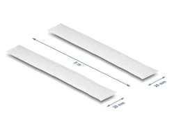 Delock Klettband 5 m x 20 mm mit Haft- und Flauschband Weiss