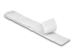 Delock Klettband 5 m x 20 mm mit Haft- und Flauschband, Weiss