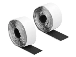 Delock Klettband-Rolle 5m x 50 mm Haft und Flauschband Schwarz