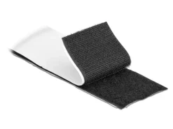 Delock Klettband-Rolle 1m x 50 mm Haft und Flauschband Schwarz
