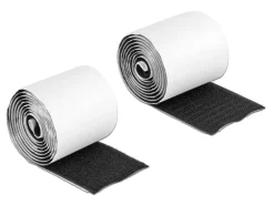 Delock Klettband-Rolle 1m x 50 mm Haft und Flauschband Schwarz