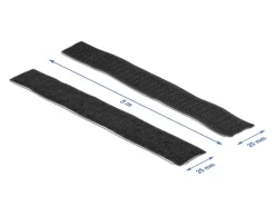 Delock Klettband-Rolle 5m x 25 mm Haft und Flauschband Schwarz