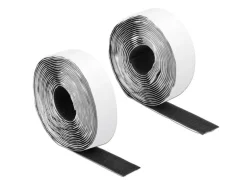 Delock Klettband-Rolle 5m x 25 mm Haft und Flauschband Schwarz