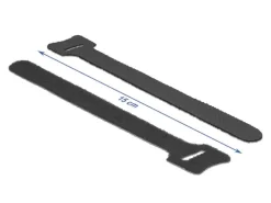 Delock Klettkabelbinder Schwarz 150 mm x 12 mm, 10 Stück