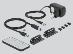 Delock KVM Switch 2 Port Displayport 1.4 mit USB3.0 & Audio 8k 30Hz