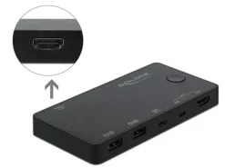 Delock KVM Switch 2 Port HDMI/USB-C 4K/60Hz