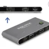 Delock KVM Switch USB-C zu DisplayPort 8K 30 Hz mit USB 2.0