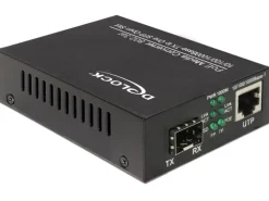 Delock Medienkonverter SFP - RJ45 1Gbps mit PoE+