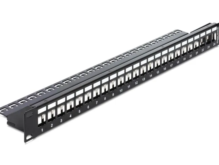 Delock Patchpanel Keystone 24 Port 19" Rack