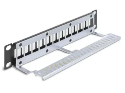 Delock Patchpanel Keystone 12 Port 1 HE 10