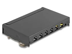 Delock Patchpanel 6-Port DIN-Rail/Desktop/Wand