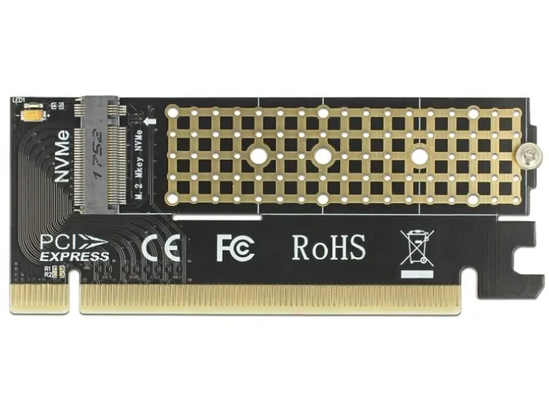 Delock PCIe x16 – M.2, NVMe, Key M
