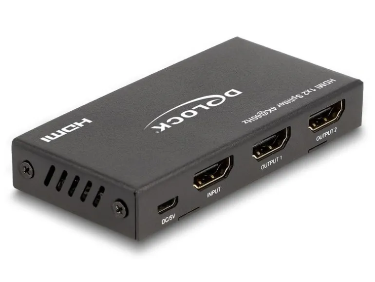 Delock 2-Port Signalsplitter HDMI-HDMI 4K/60 Hz