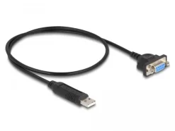 Delock Serial-Adapter USB-A – RS-232 D-Sub 9 Pin mit Muttern -