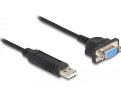 Delock Serial-Adapter USB-A – RS-232 D-Sub 9 Pin mit Muttern -