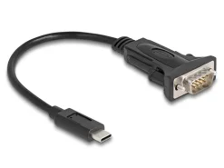 Delock Serial-Adapter USB-C – RS-232 D-Sub 9 Pin mit Schraube 0.25m