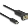 Delock Serial-Adapter USB-C – RS-232 D-Sub 9 Pin mit Muttern 1 m