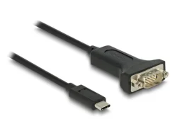 Delock Serial-Adapter USB-C – RS-232 D-Sub 9 Pin mit Muttern 1 m