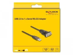 Delock Serial-Adapter 62645 USB Typ-A zu RS-232 mit Muttern