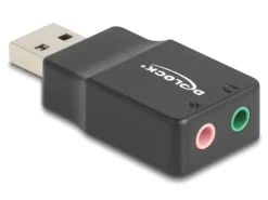 Delock Soundkarte USB-A Stecker - 2x3.5mm Klinke Plug & Play