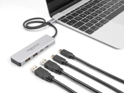 Delock USB-Hub 10 Gbps 2 x USB Typ-A und 2 x USB Type-C