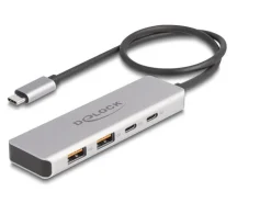 Delock USB-Hub 10 Gbps 2 x USB Typ-A und 2 x USB Type-C