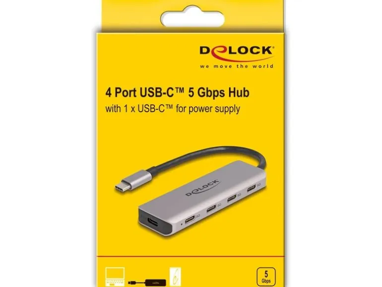 Delock USB-Hub 4x USB C 5Gbps
