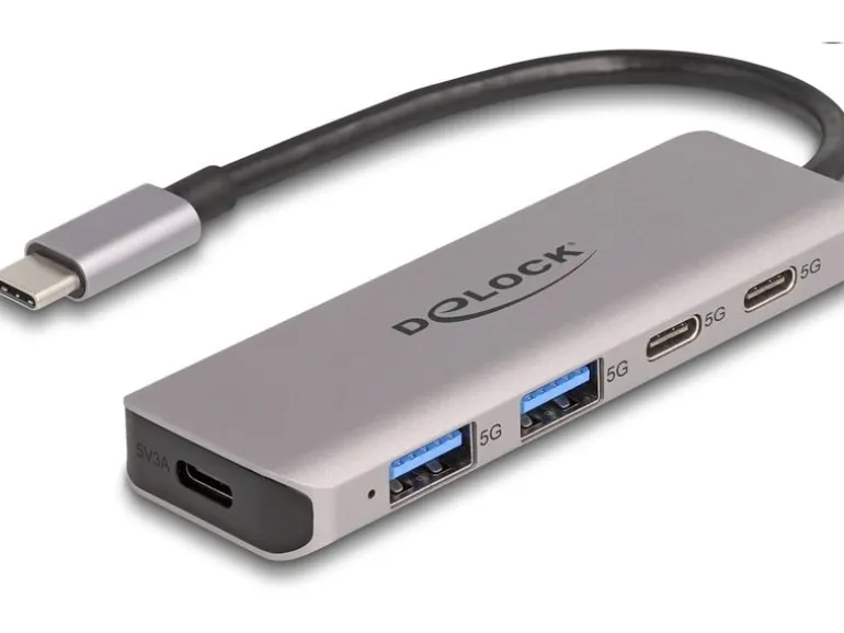 Delock USB-Hub 2x USB C 5Gbps/2x USB A 5Gbps