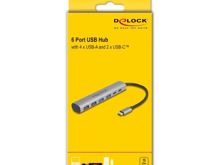Delock USB-Hub 2x USB 3.1 Typ-C/1x 3.1 USB Type-A/1x USB 2.0 Type-A