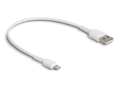 Delock USB-Ladekabel USB-A - Lightning 0.3 m, Weiss