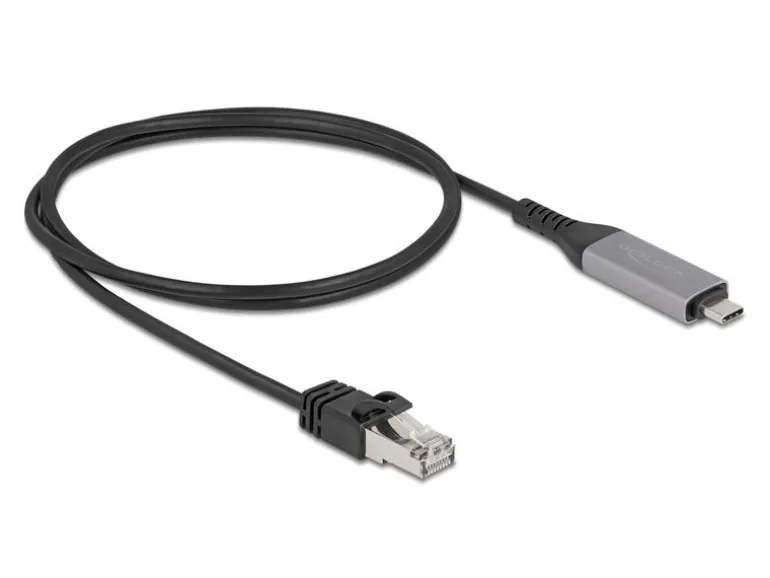 Delock USB LAN Kabel Kabelgebunden/LAN (RJ45)/USB Typ-C