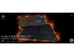 DELTACO Gaming-Tastatur Set GAM-113 V2 3-in-1 RGB Schwarz