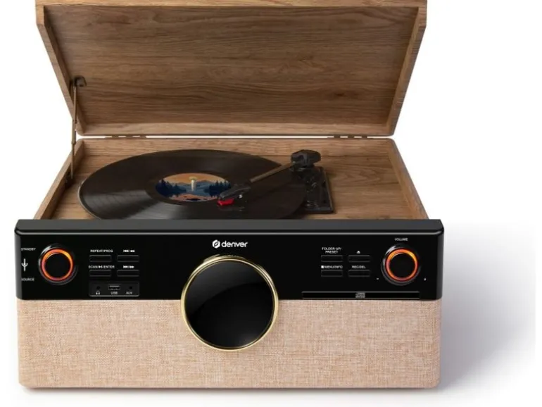 Denver MRD-180 Retro, DAB+, FM, Plattenspieler, CD, Kassette
