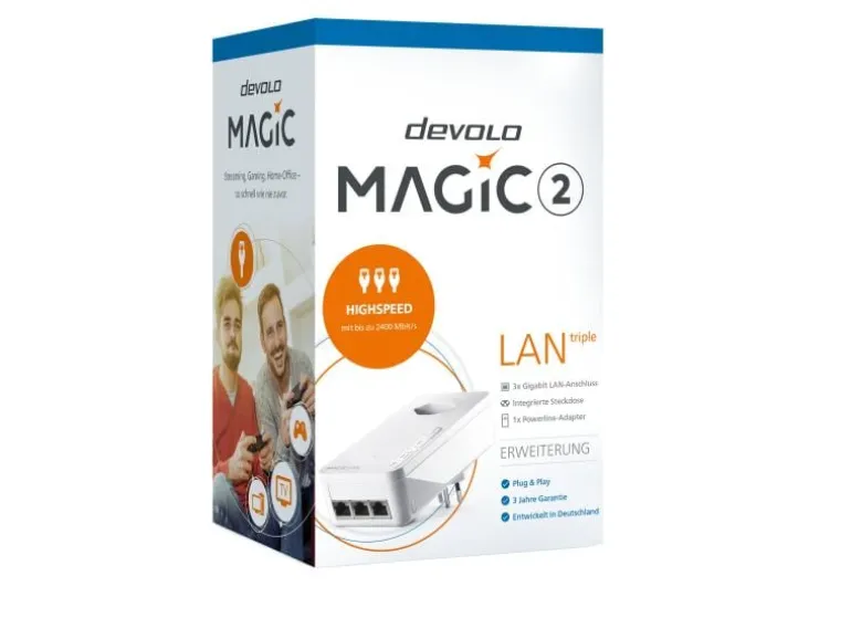 devolo Powerline Magic 2 LAN triple Erweiterungsadapter