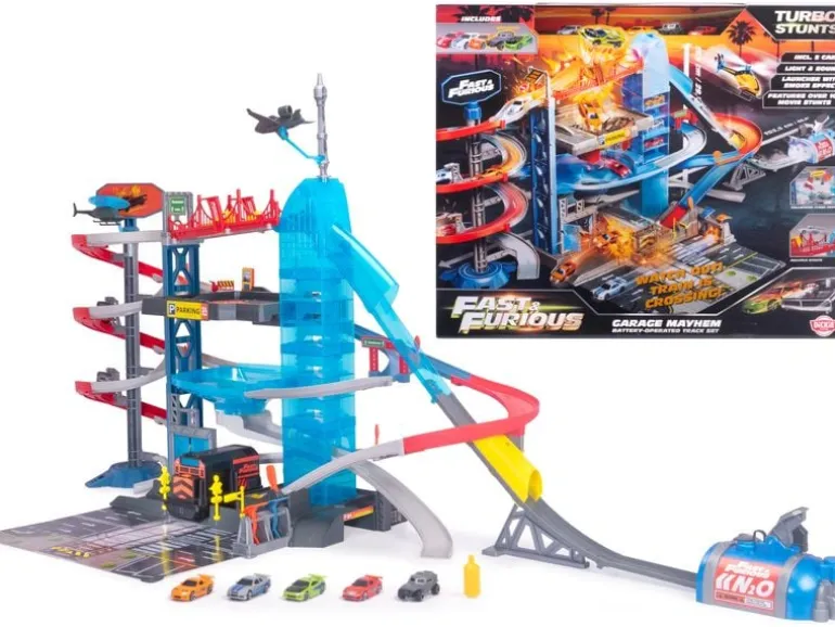 Dickie Toys Fast & Furious Garage Mayhem Actiongeladene Werkstatt