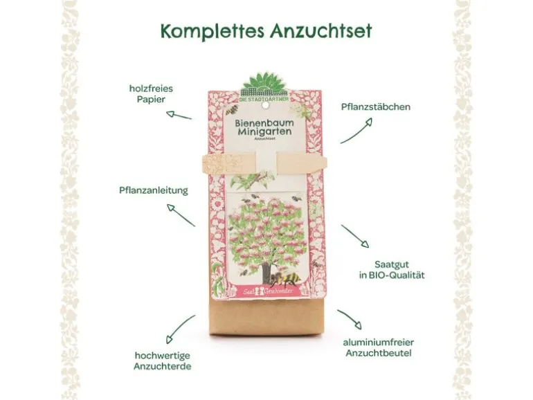 Die Stadtgärtner Anzuchtset Bienenbaum