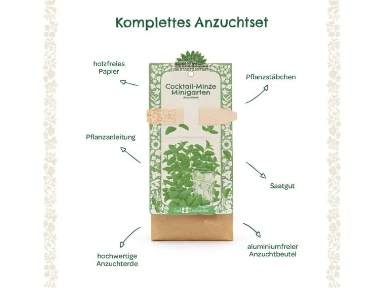 Die Stadtgärtner Anzuchtset Cocktail Minze