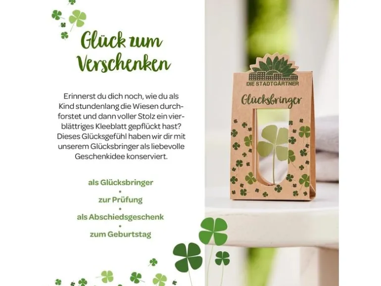 Die Stadtgärtner Glücksbringer Kleeblatt