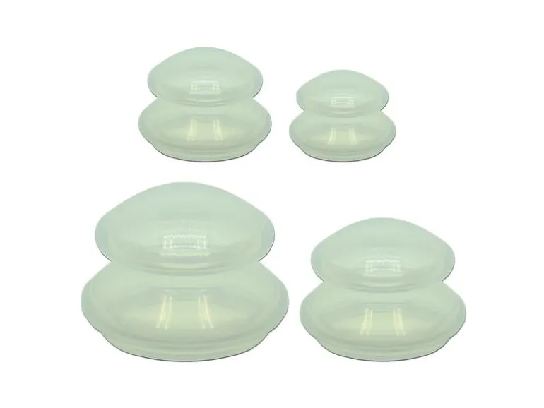 Diverse Silikon Schröpfglas 4er Set