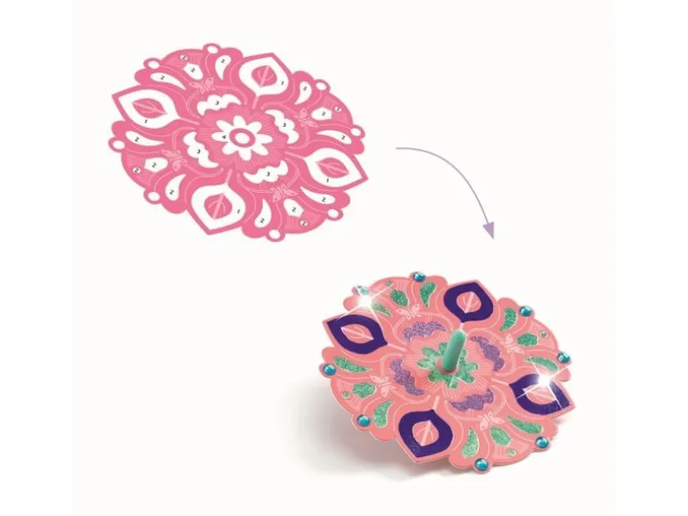 DJECO Bastelset Kreisel Flower Power