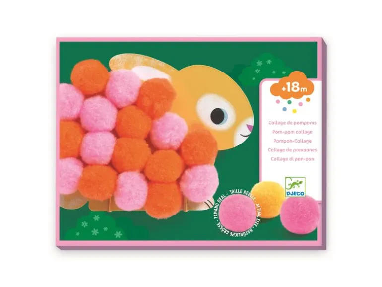 DJECO Pompoms Collagen Tiere Grosse
