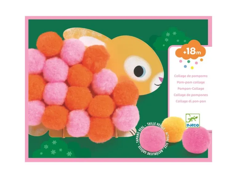 DJECO Pompoms Collagen Tiere Grosse