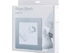 Dooky 3D-Abdruckset Happy Hands Deluxe Silber, 23 x 23 cm