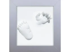 Dooky 3D-Abdruckset Happy Hands Deluxe Silber, 23 x 23 cm