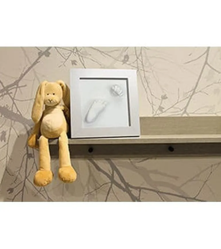 Dooky 3D-Abdruckset Happy Hands Deluxe Silber, 23 x 23 cm